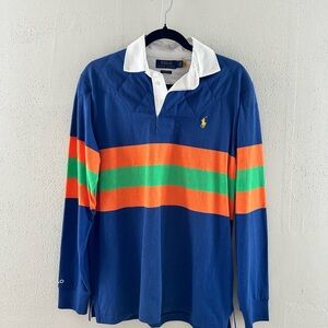 Polo by Ralph Lauren Rugby Polo with Orange & Green Stripes